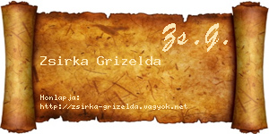 Zsirka Grizelda névjegykártya